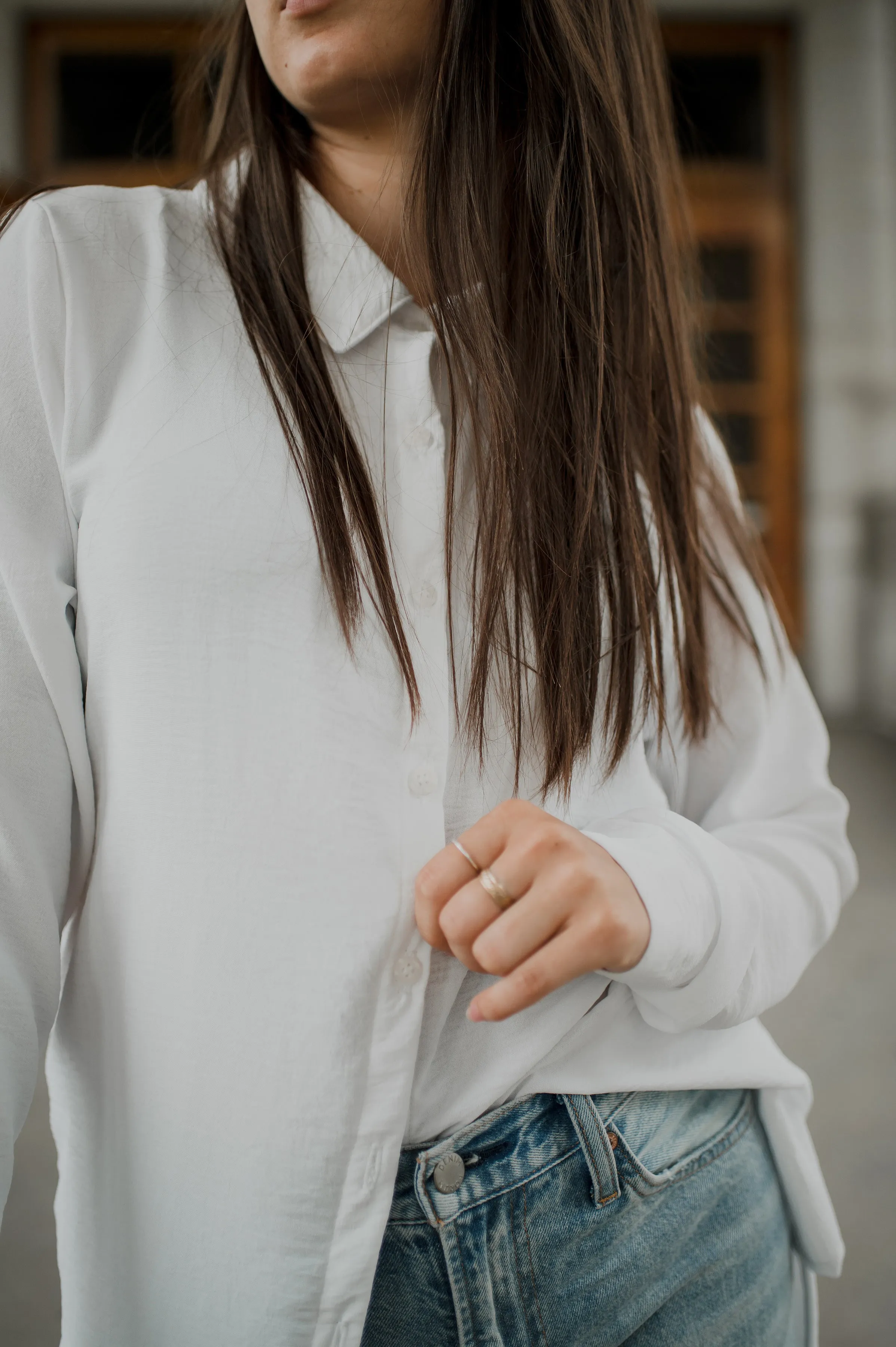 Long button-up shirt - flow