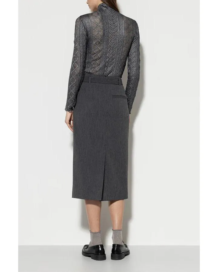 Luisa Cerano Cashmere Blend Belted Skirt