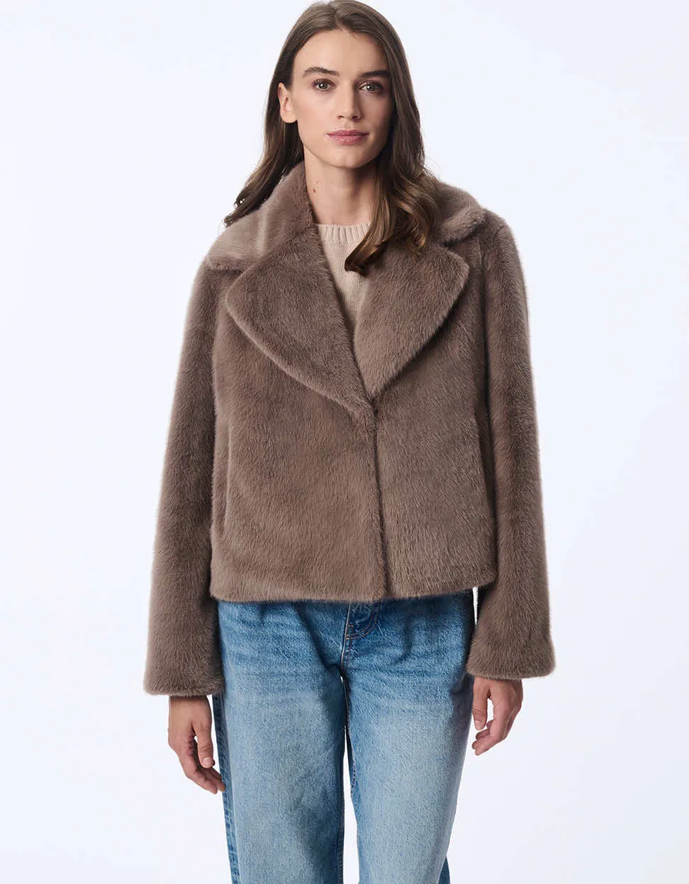 Luxe Line Faux Fur Coat