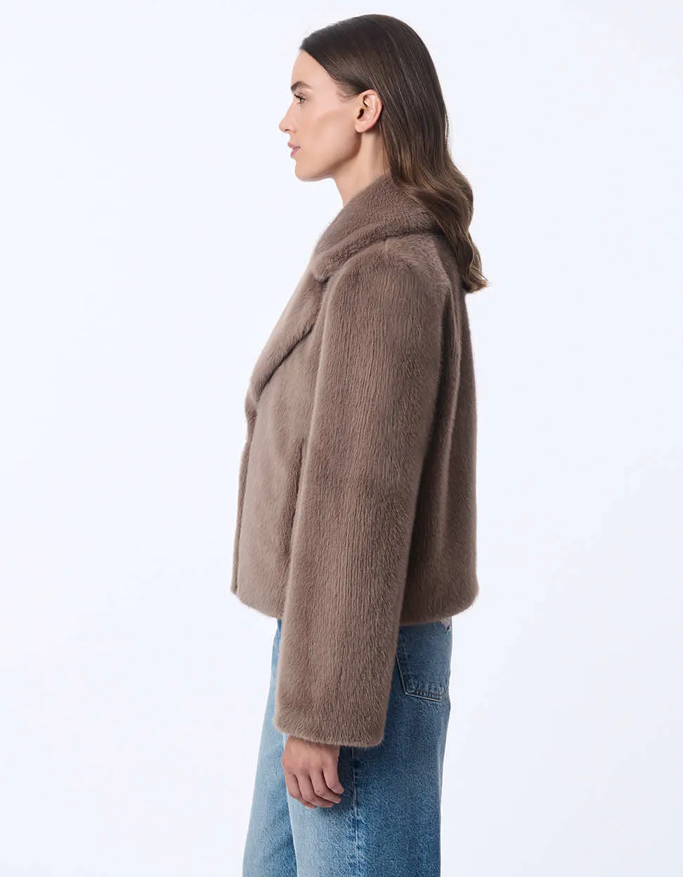 Luxe Line Faux Fur Coat