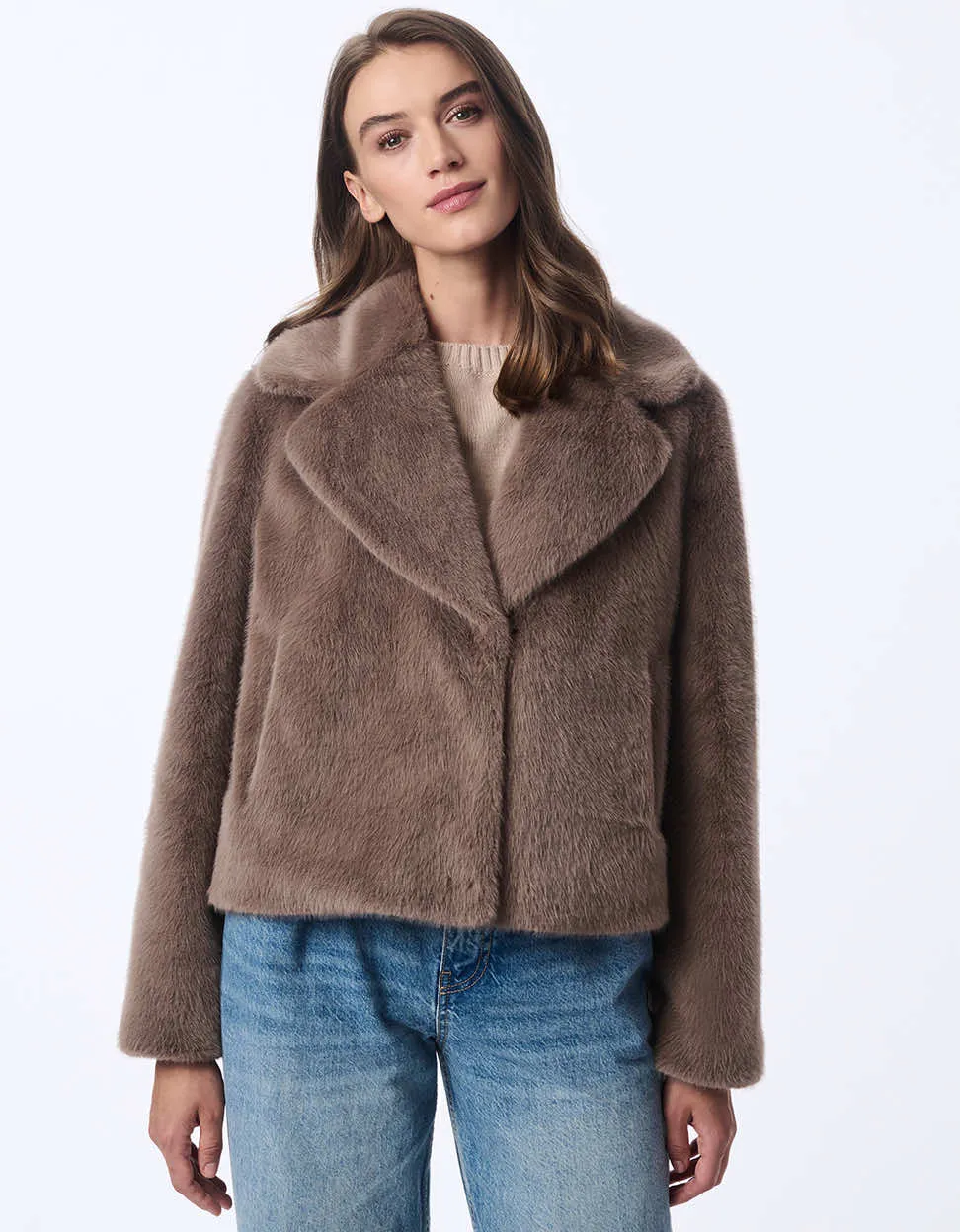 Luxe Line Faux Fur Coat