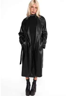 Mara Faux Leather | TRENCH COAT