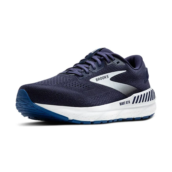 MEN'S BROOKS BEAST GTS 24 1104251D452 COLOR:  PEACOAT/TRUE NAVY/WHITE