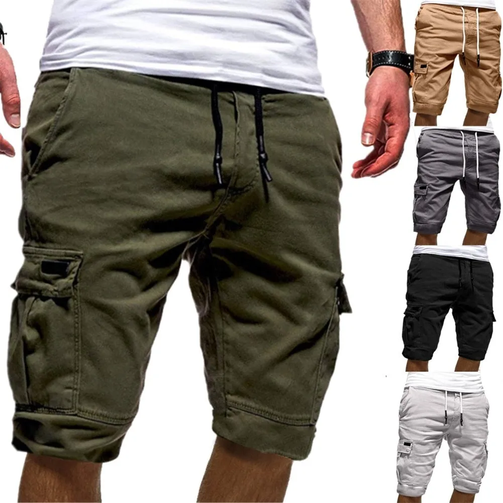 Men's Shorts Cargo Shorts Summer Bermudas Male Flap Pockets Jogger Shorts Casual Working Army Tactical Soft Comfort