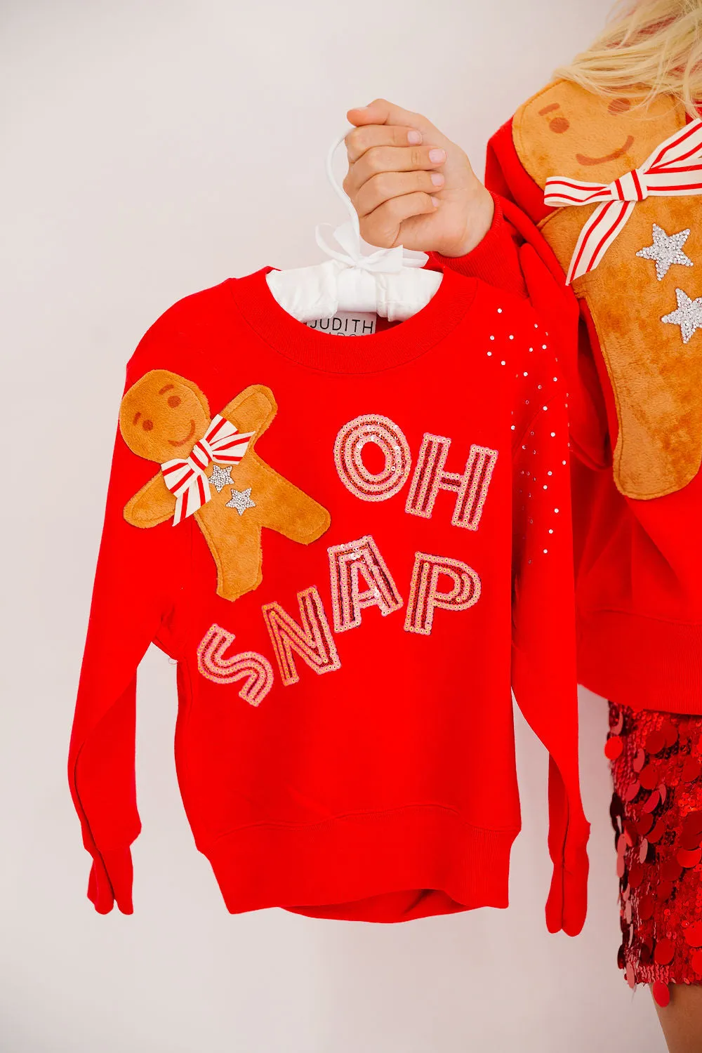 MINI KIDS OH SNAP SEQUIN PULLOVER