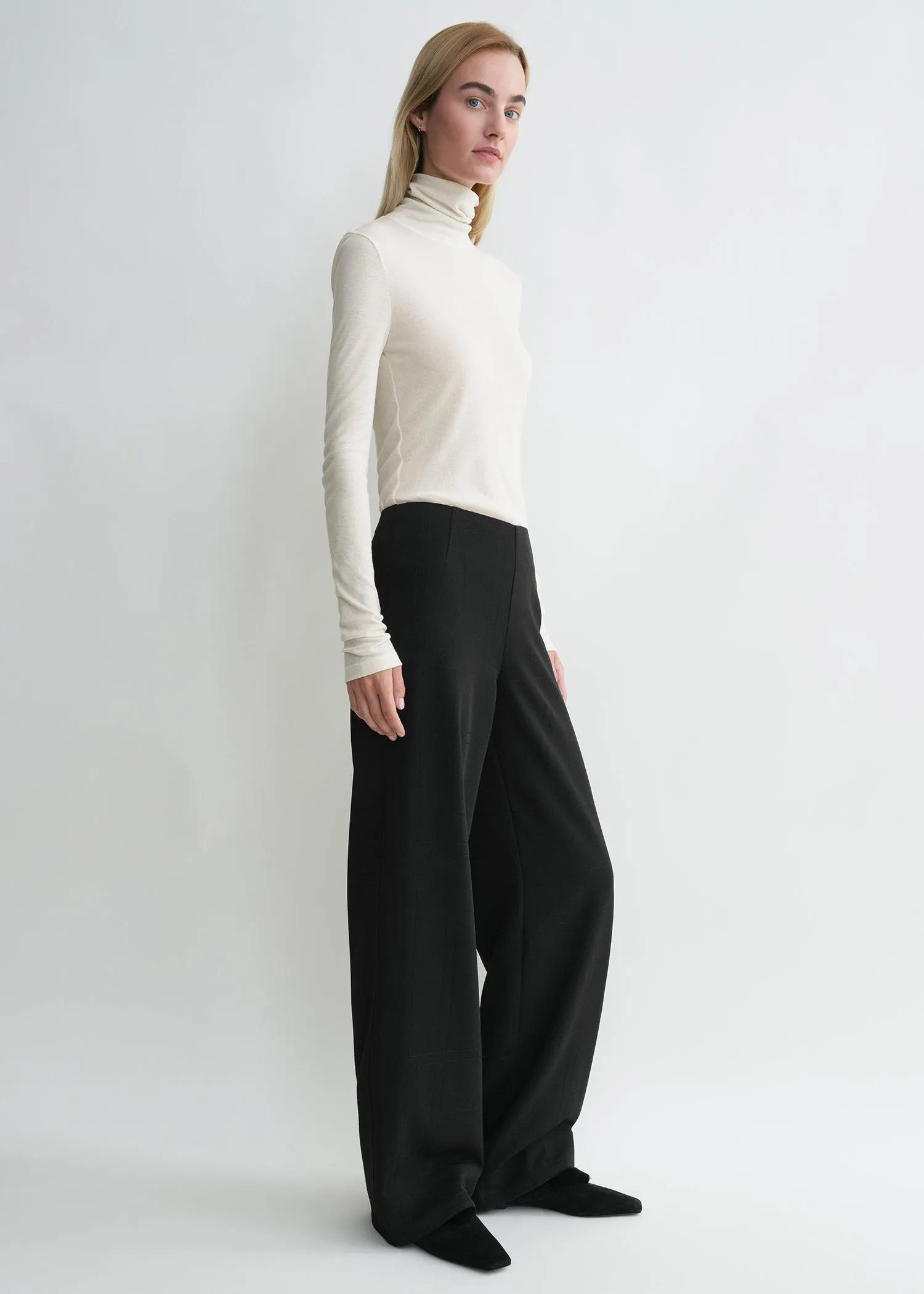 Monogram cady trousers black