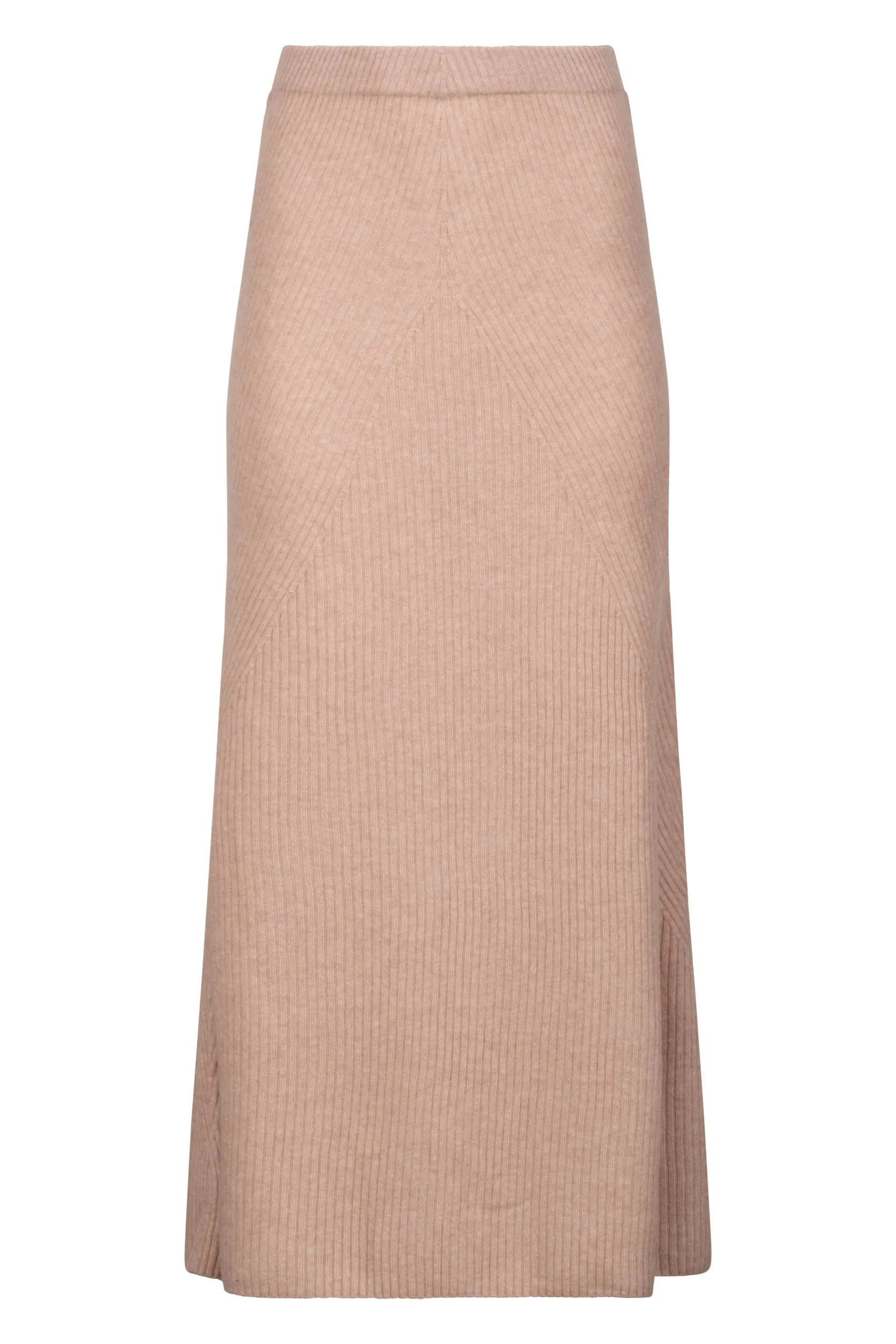 NAADAM Wool Cashmere Ribbed Everyday Skirt - Desert Pink