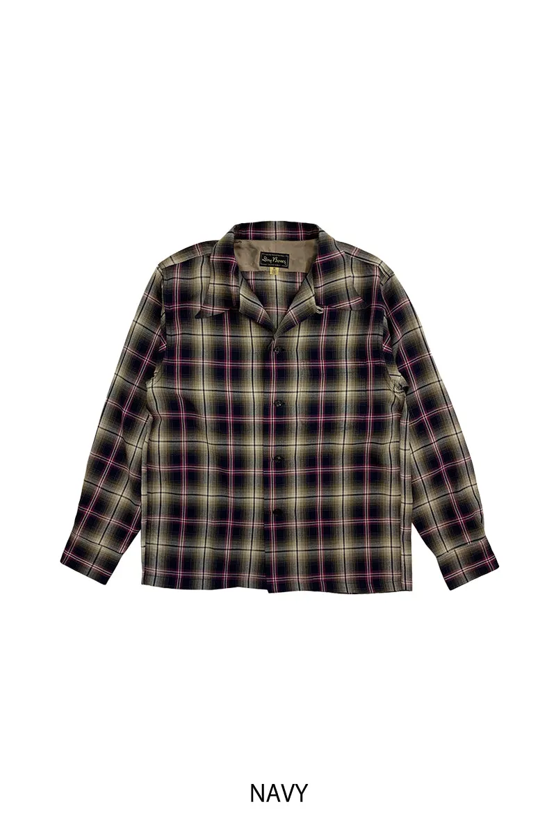 Ombre Check Open Shirt