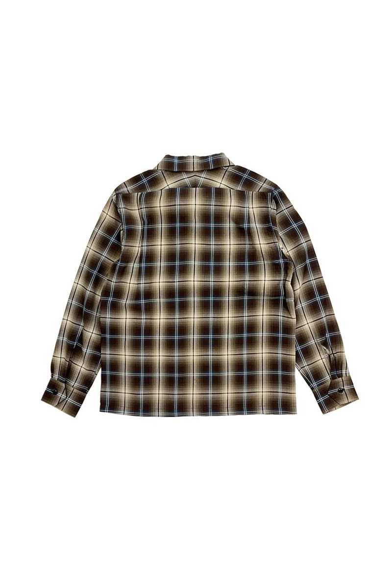 Ombre Check Open Shirt