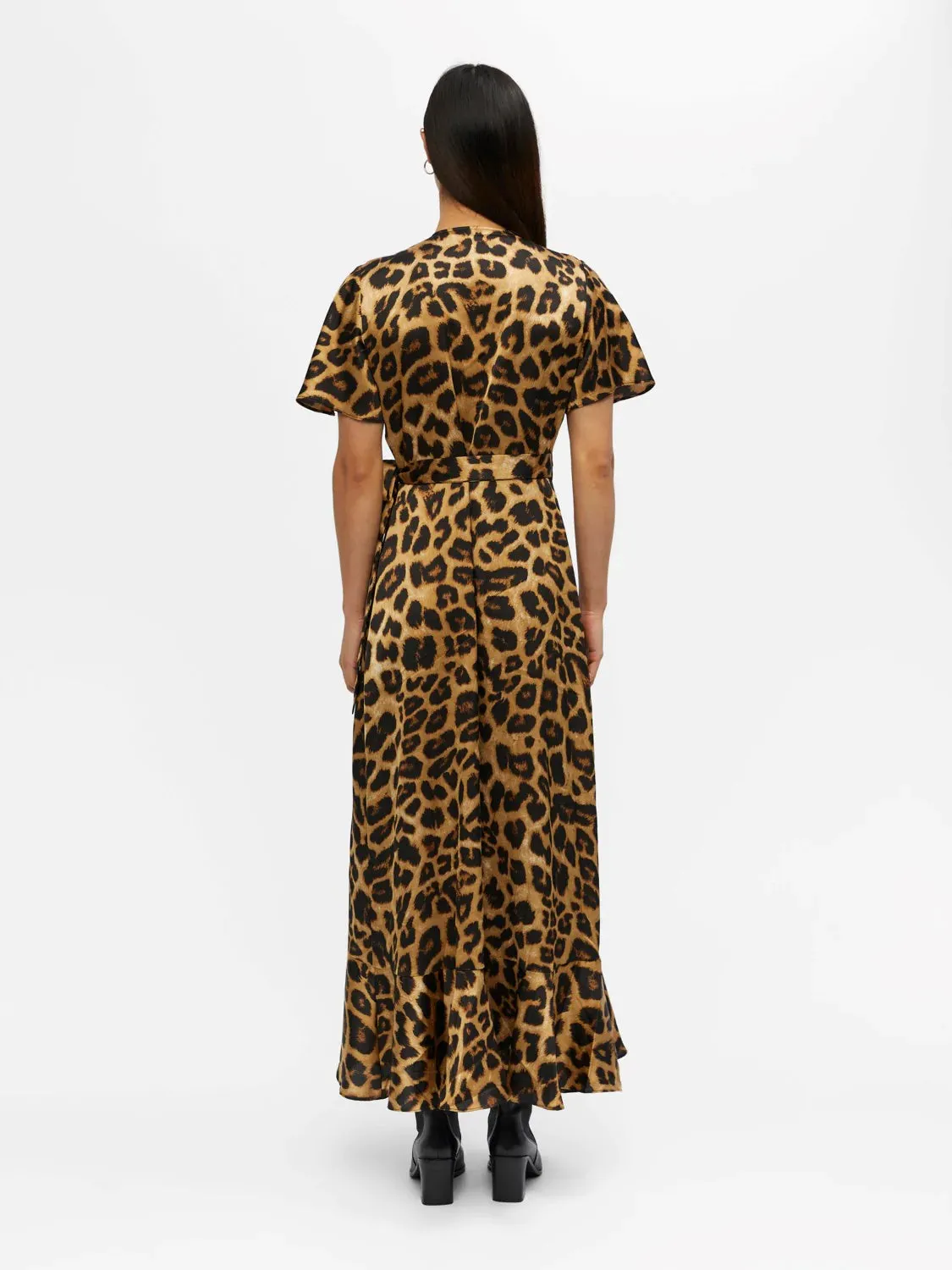 Papaya Wrap Dress (Black Leo)