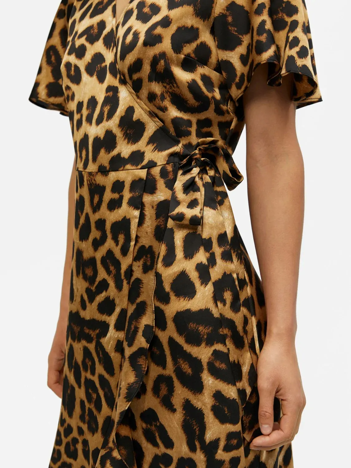 Papaya Wrap Dress (Black Leo)