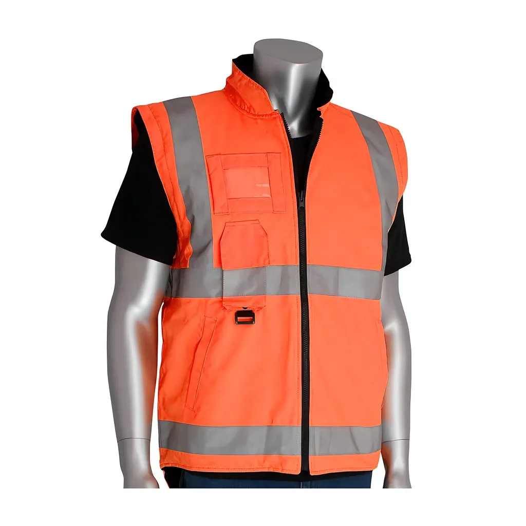 PIP 343-1756-OR/S ANSI Type R Class 3 7-in-1 All Conditions Coat with Inner Jacket and Vest Combination