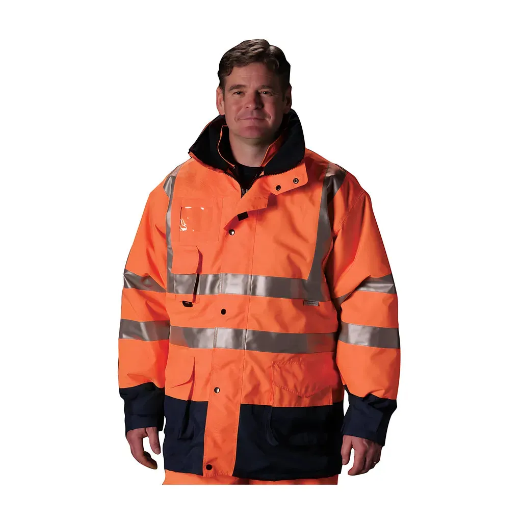 PIP 343-1756-OR/S ANSI Type R Class 3 7-in-1 All Conditions Coat with Inner Jacket and Vest Combination