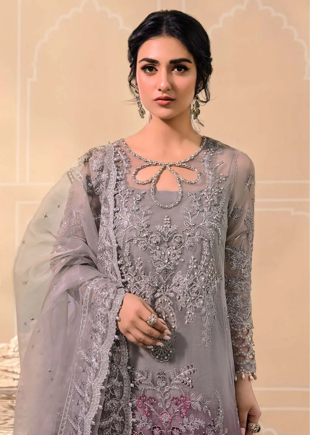 Plum Embroidered Suit - Maria B - Mbroidered Heritage Edition - BD-2605