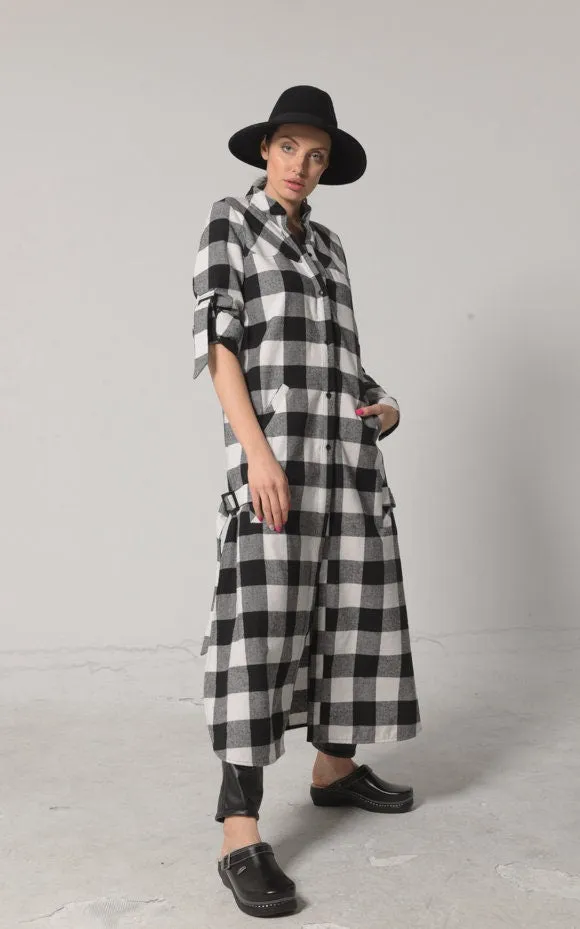 Plus Size Checked Shirt