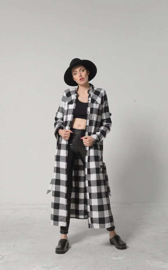 Plus Size Checked Shirt