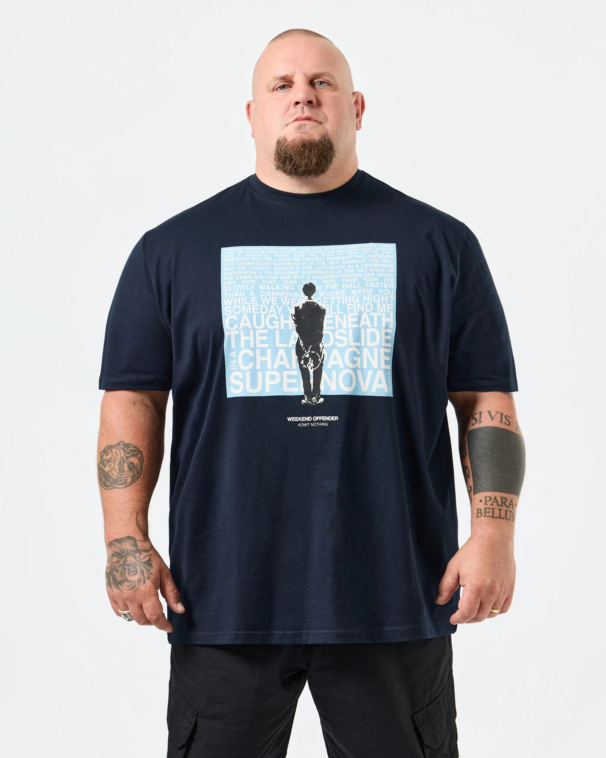 Plus Size - Supernova Graphic T-Shirt Navy/Blue