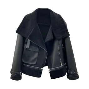 Pre Order:  Thin Fur Strapped Cuffs Short Coat