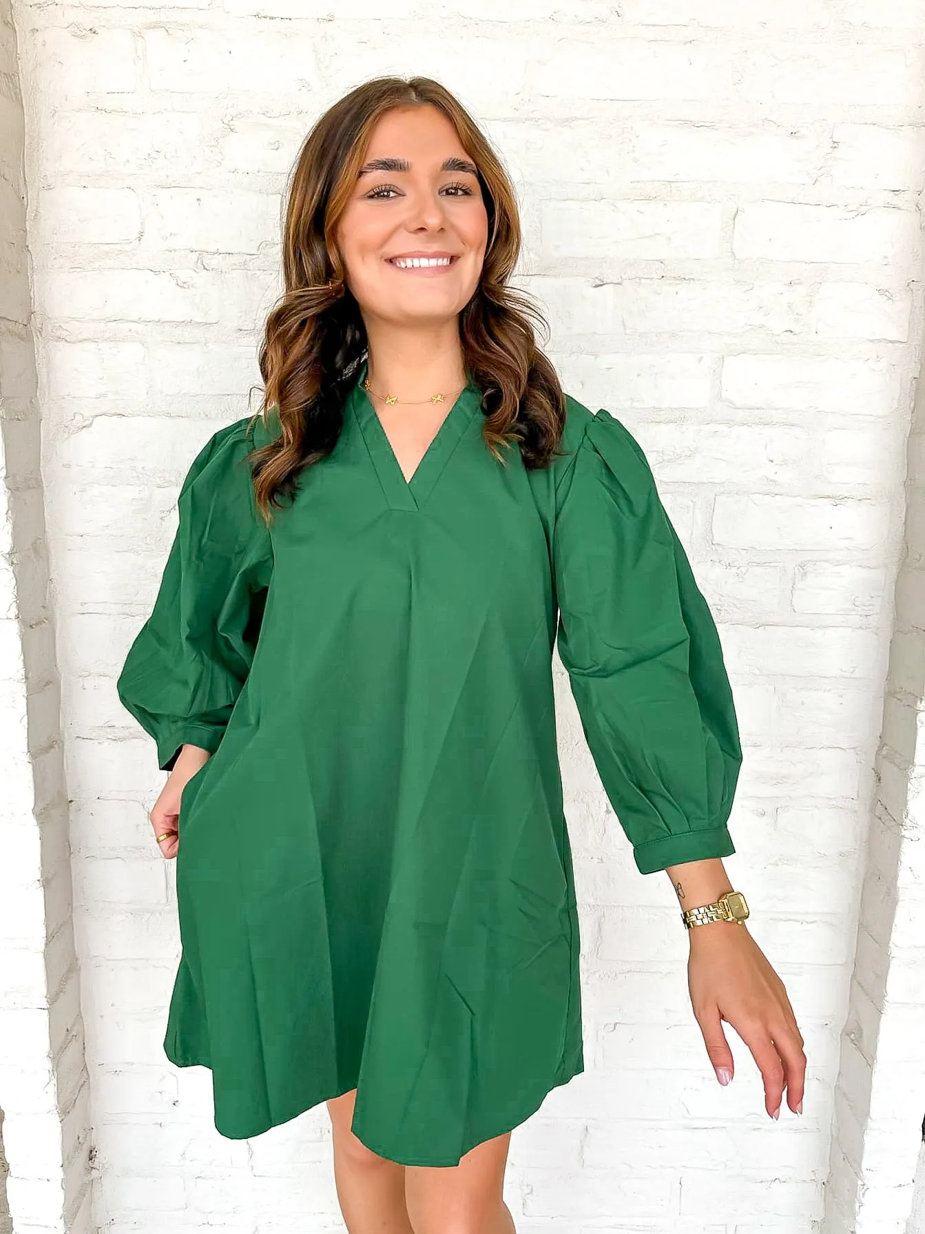 Pretty Thing Dress Hunter Green