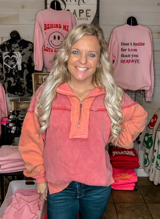 Pulling Heartstrings Half Zip Pullover