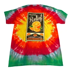 RELIEF ORANGE SLICE T SHIRT TIE DYE