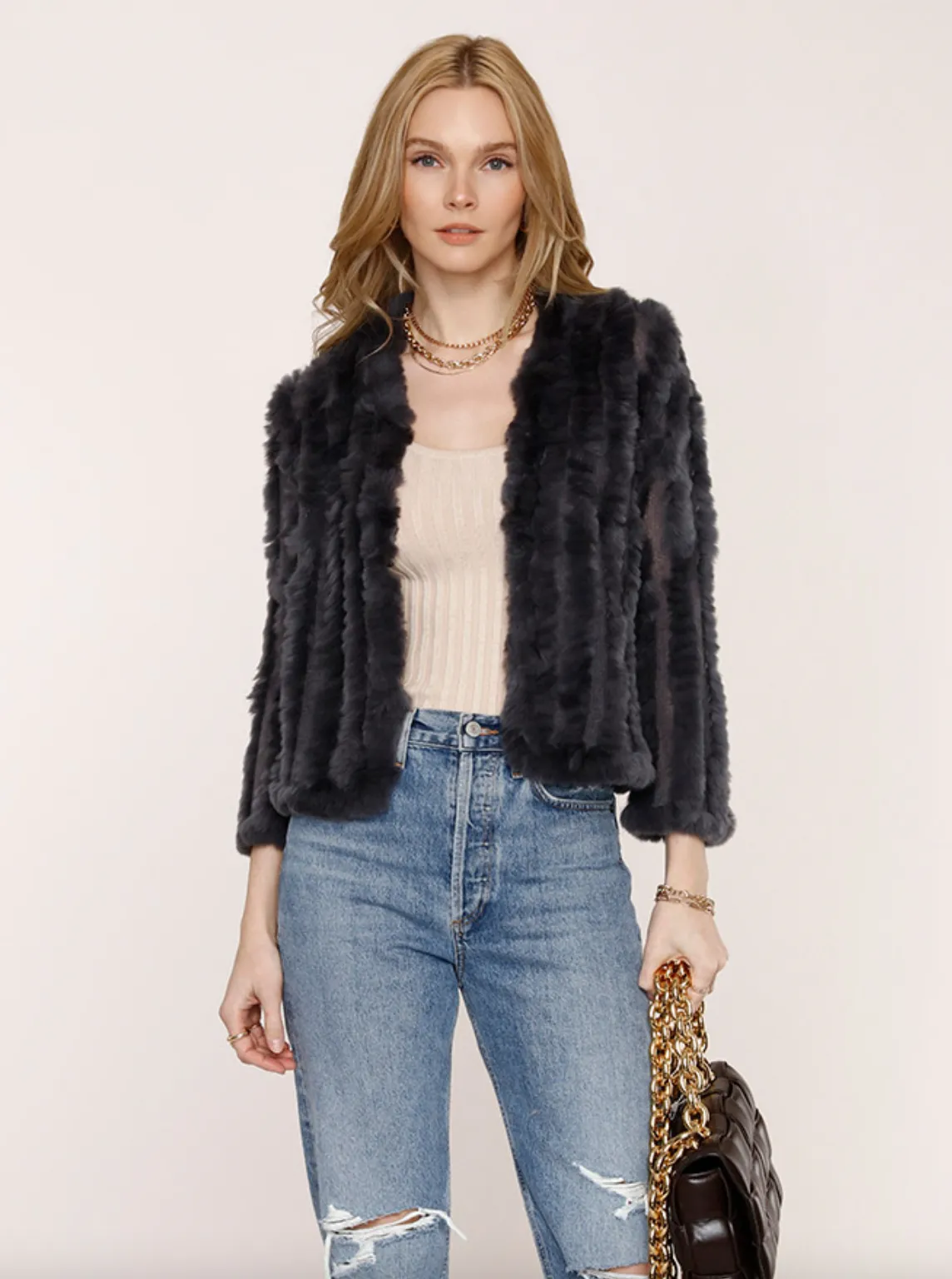 Rosa Fur Jacket - Galaxy