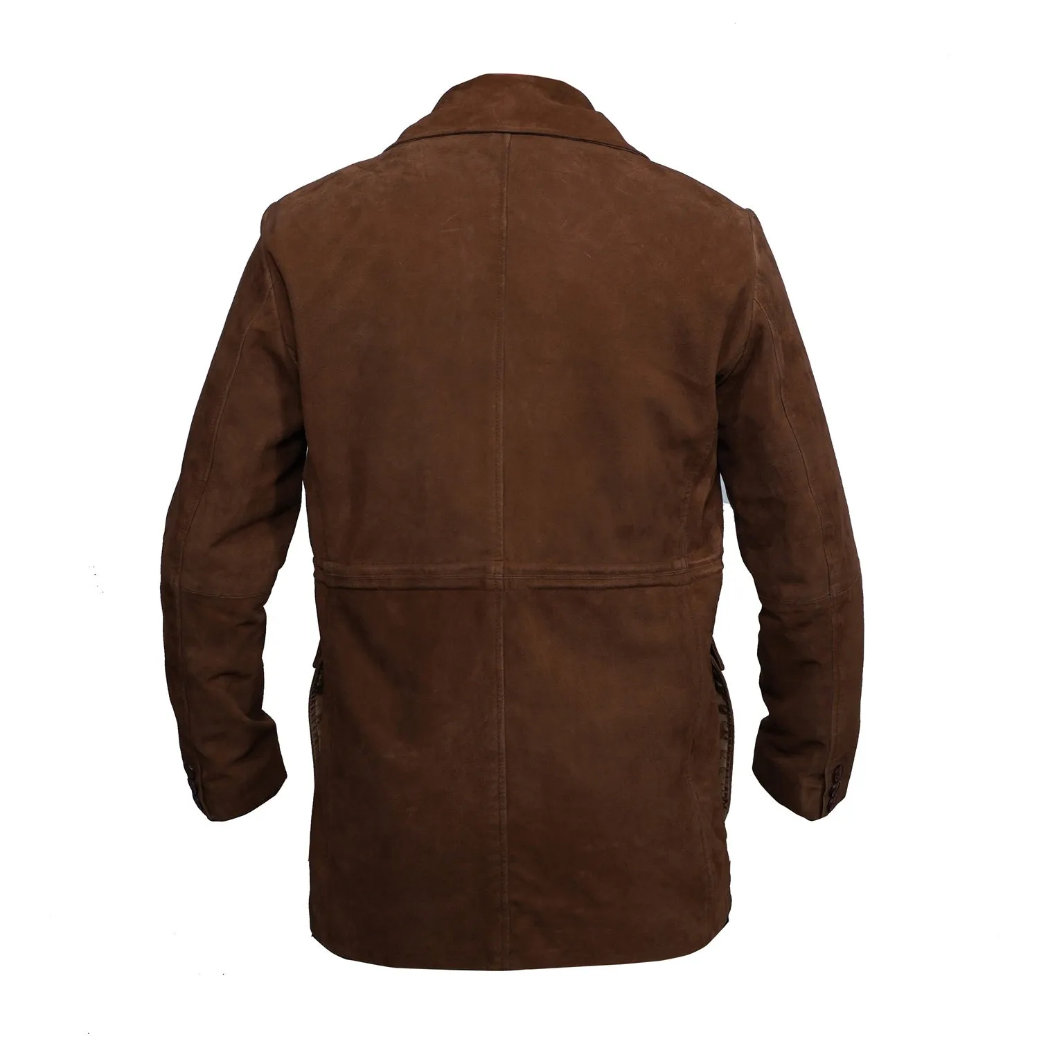 Safari Brown Goat Suede Leather Jacket