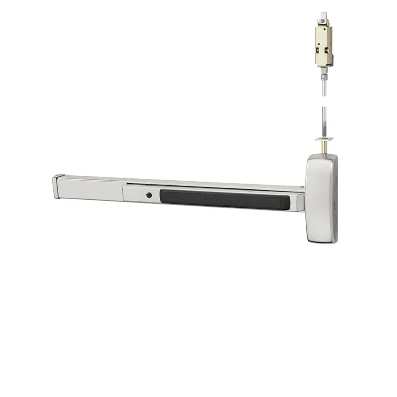 Sargent NB-MD8610F Concealed Vertical Rod Exit Device, 33-36" W Door, Exit Only, Multi-Function, LBR, For 1 3/4" TK Metal Dr, 84" up to 96" Door Ht