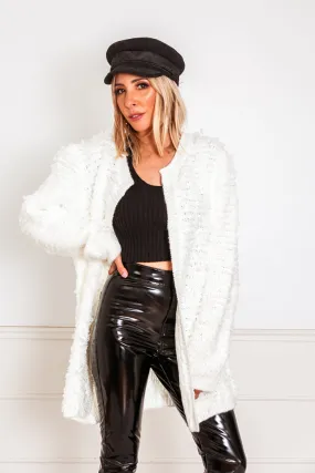 Shag Fur Cardigan Sweater Coat