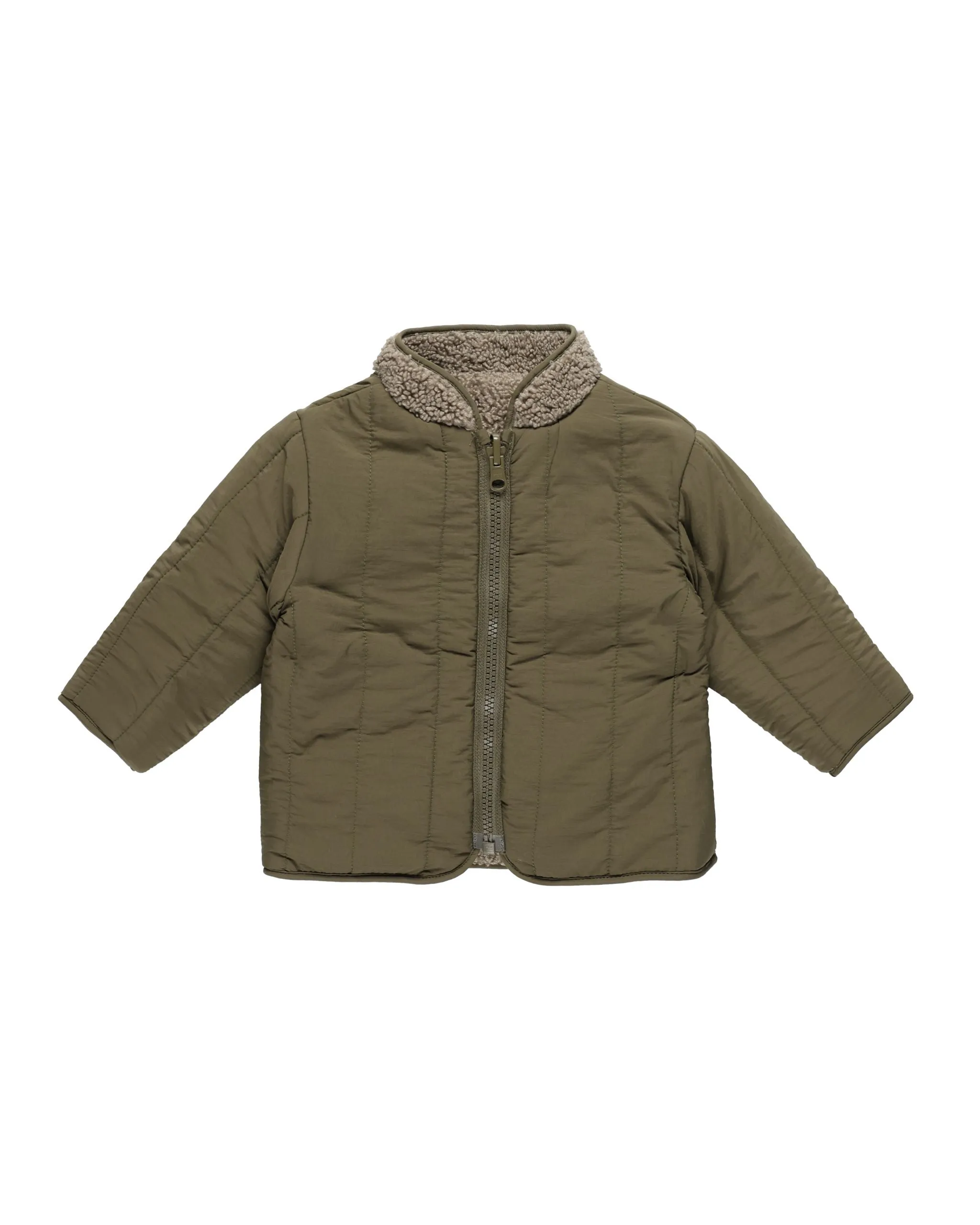 Shearling Zip Jacket | Olive