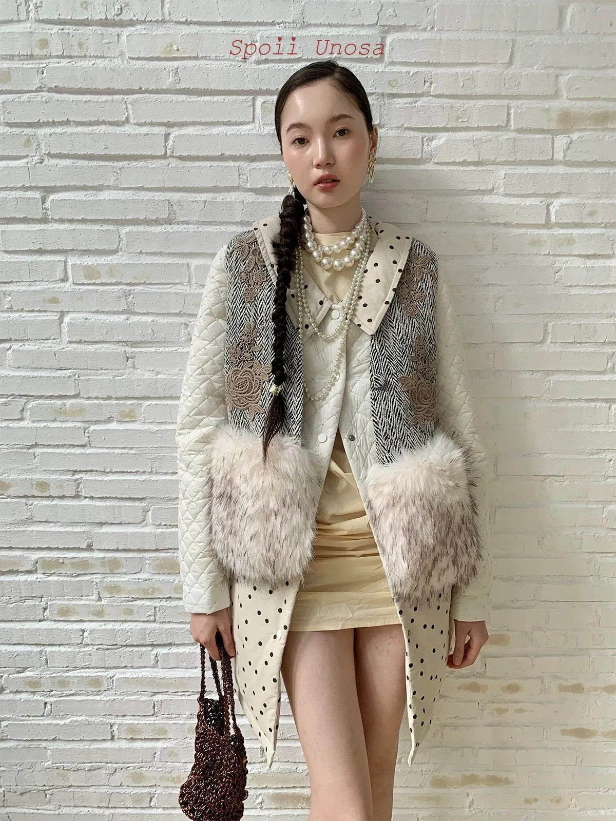 [SPOII UNOSA] Vintage Charm Faux Fur Autumn Vest