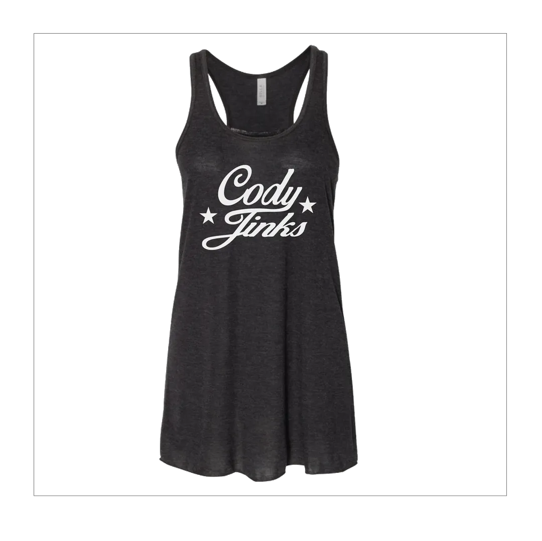 T-Shirt - Ladies - Tank: "Script" (Black)