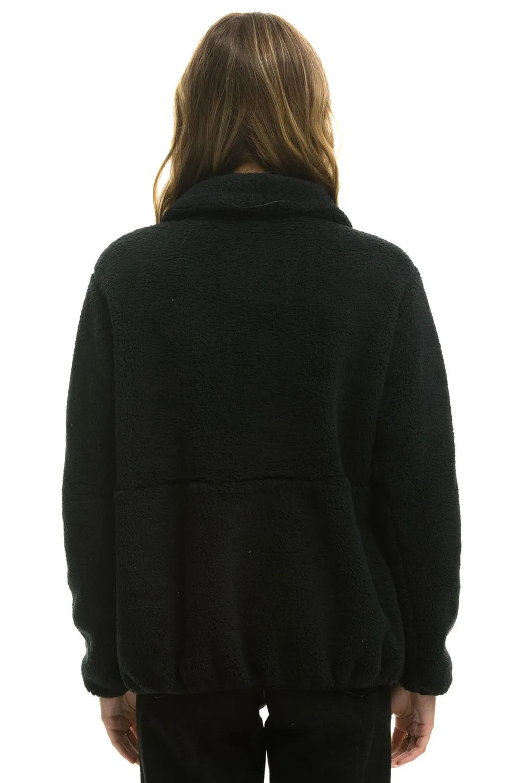 TEDDY APRES HALF ZIP JACKET - BLACK