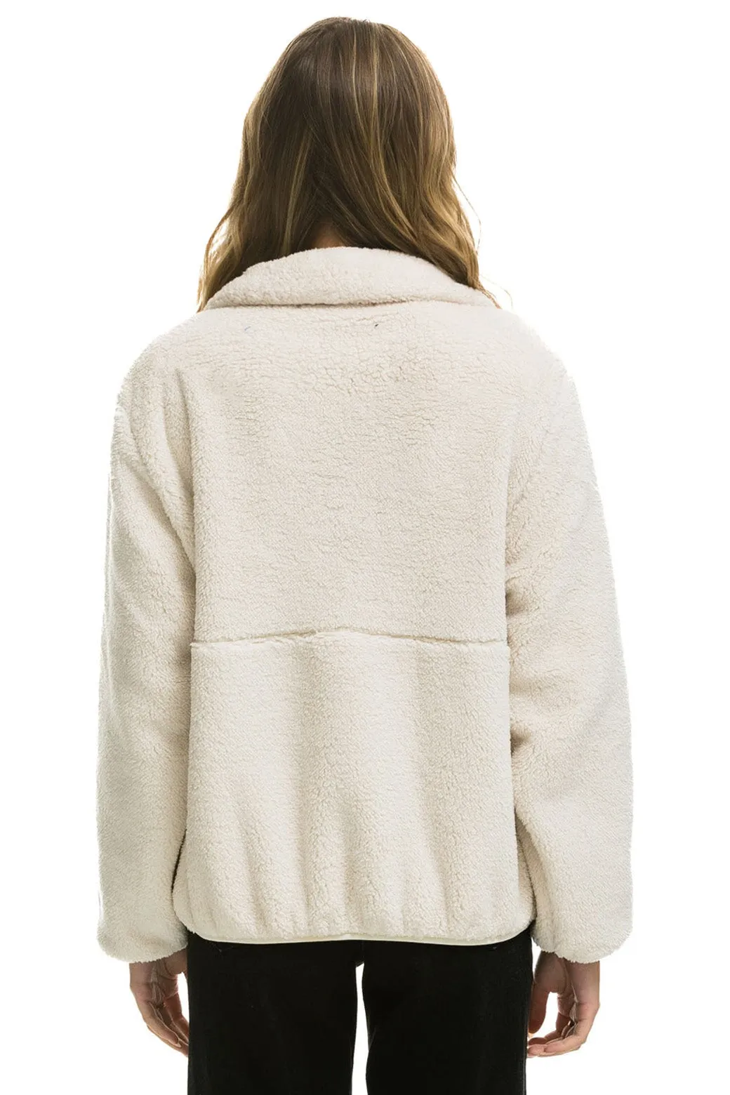 TEDDY APRES HALF ZIP JACKET - VINTAGE WHITE