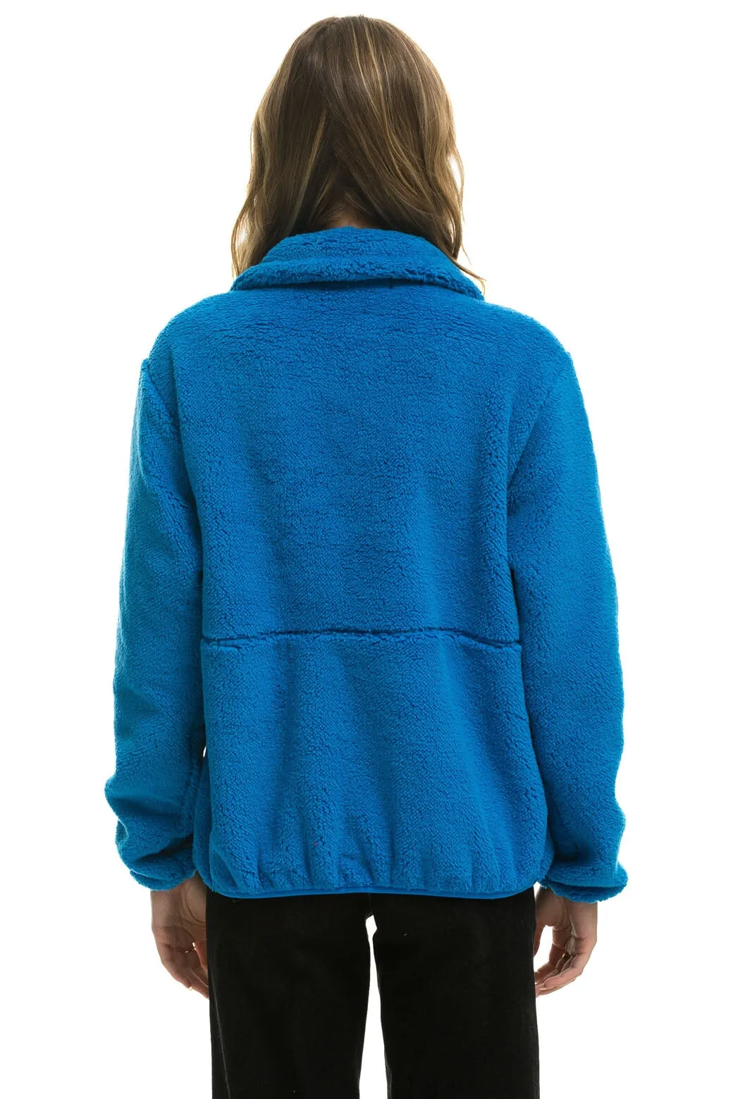 TEDDY UNISEX HALF ZIP JACKET - BLUE CINA