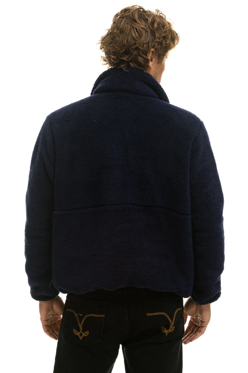 TEDDY UNISEX HALF ZIP JACKET - NAVY