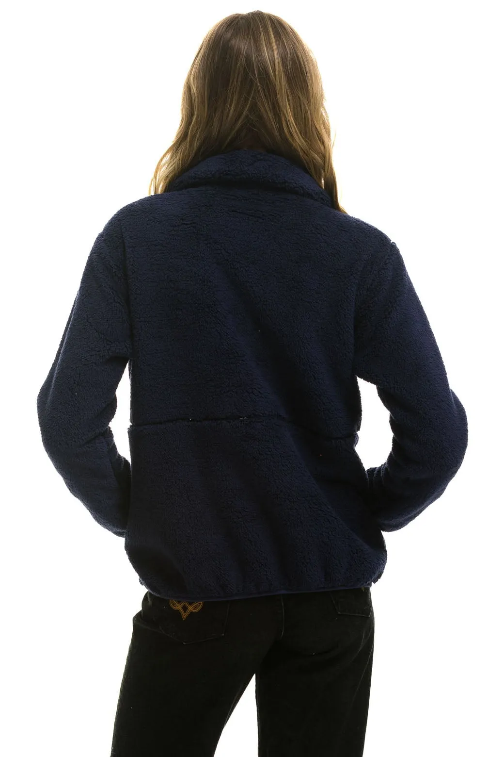 TEDDY UNISEX HALF ZIP JACKET - NAVY