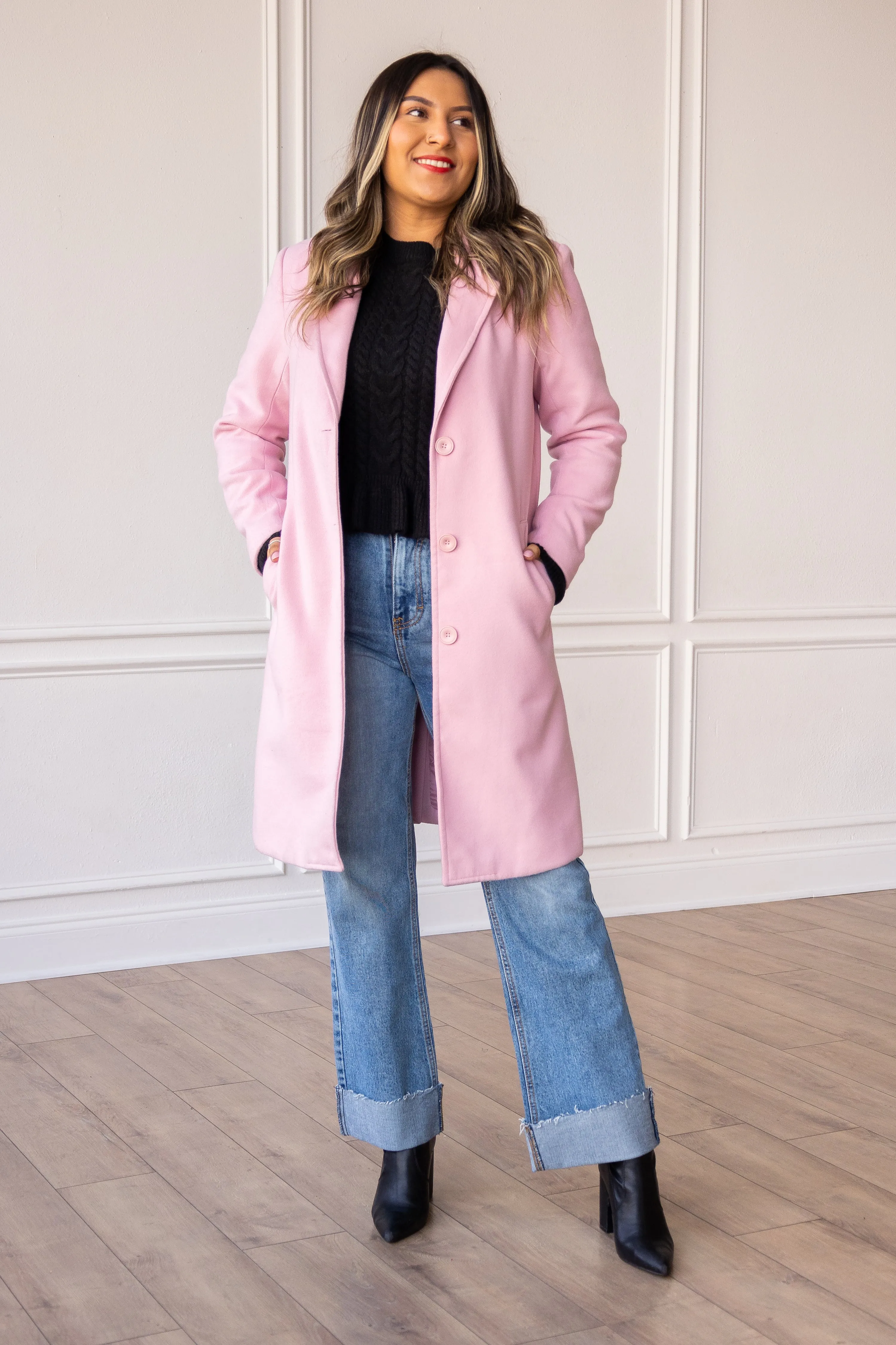 The Phoebe Coat in Pink