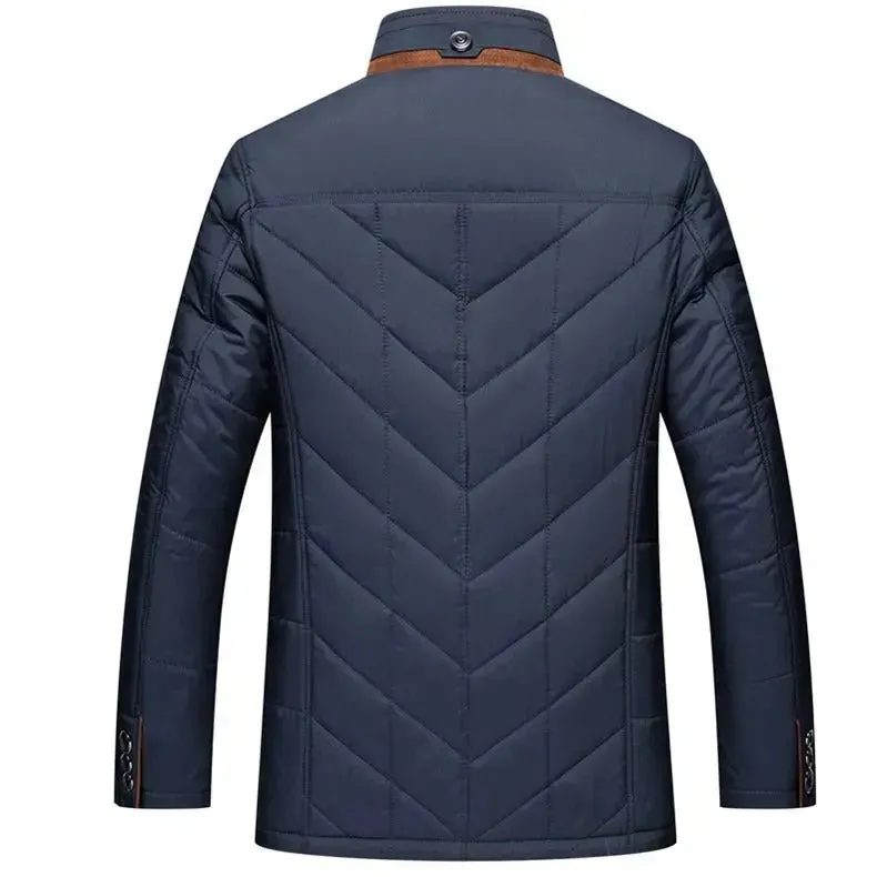 Thick  warm Quilted Padded Cotton Winter Jacket for Men