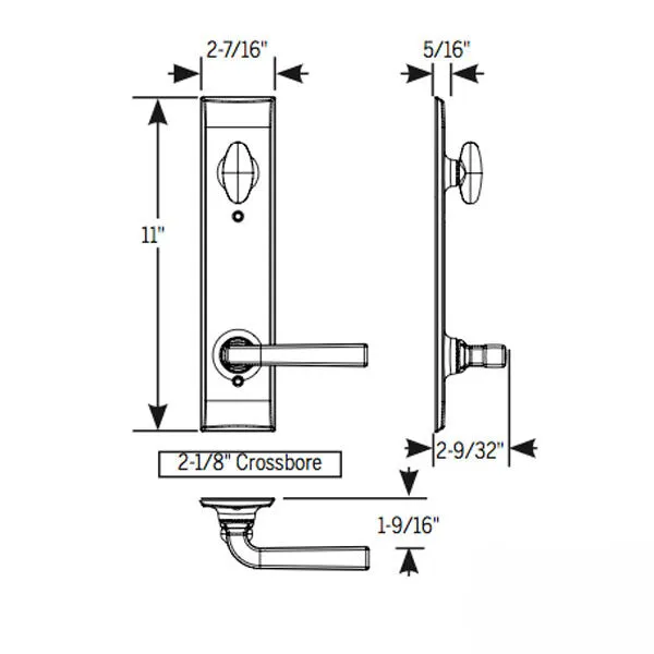 TRILENNIUM ACTIVE KEYED LOCK 3000 SERIES RECTANGULAR BASE