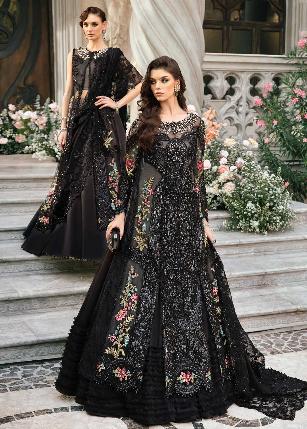 Unstitched Mbroidered Wedding Formals 2024 by Maria B | BD-2802