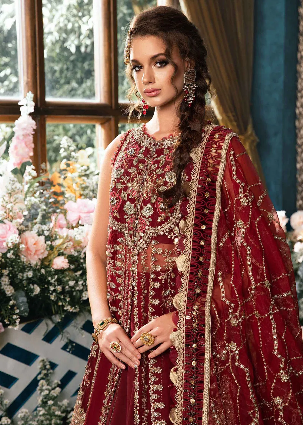 Unstitched Mbroidered Wedding Formals 2024 by Maria B | BD-2807