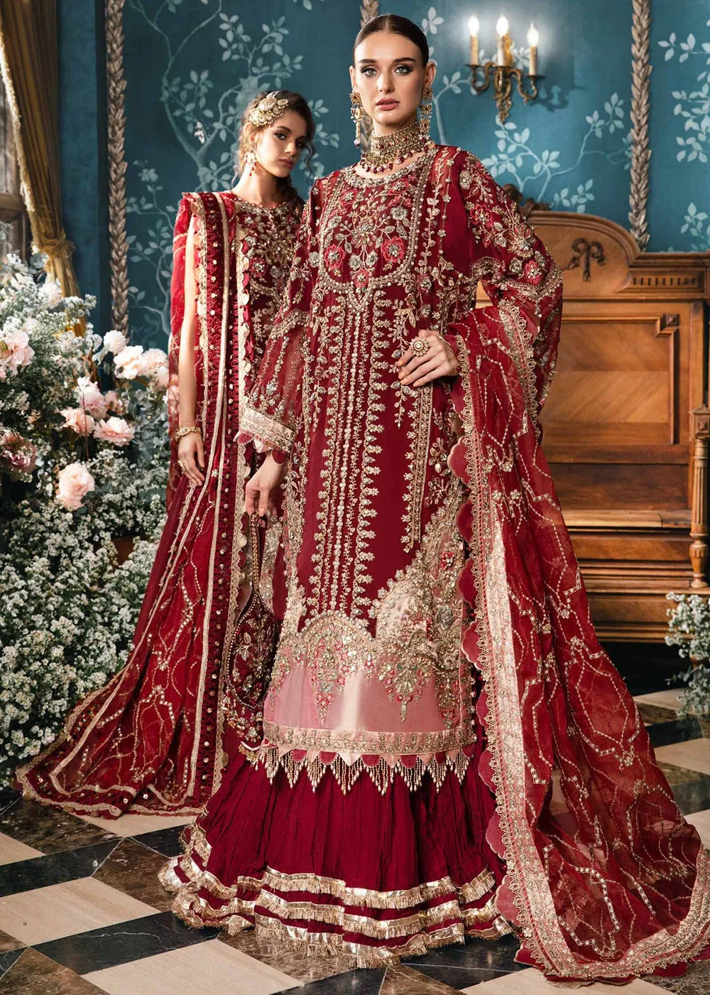 Unstitched Mbroidered Wedding Formals 2024 by Maria B | BD-2807