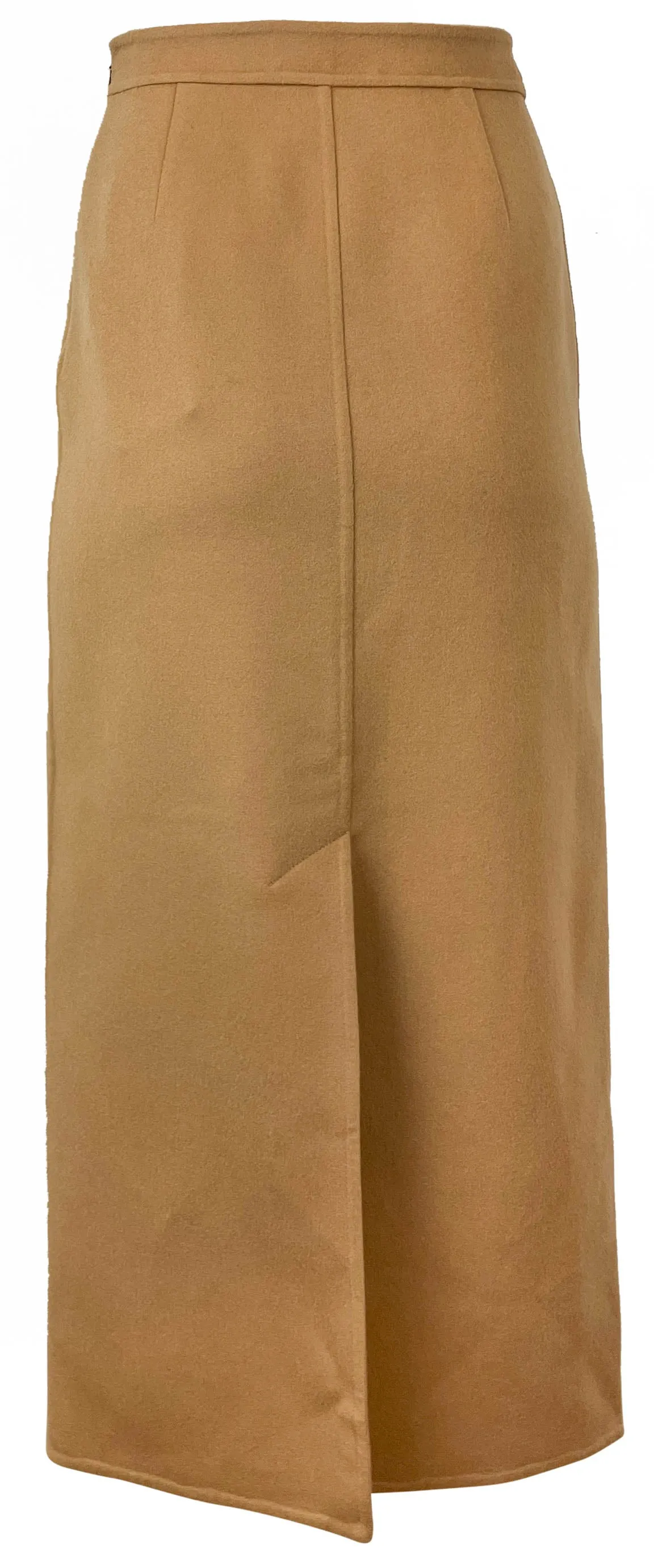 Valentino Wool Blend Midi Skirt in Old Ginger