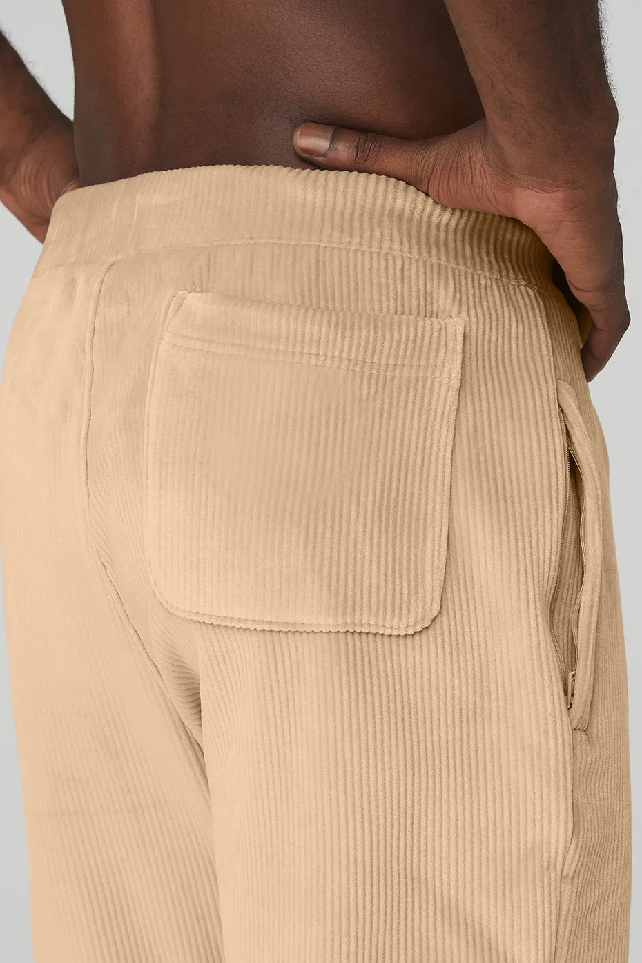 Velour Baller Pant - Sand Dune