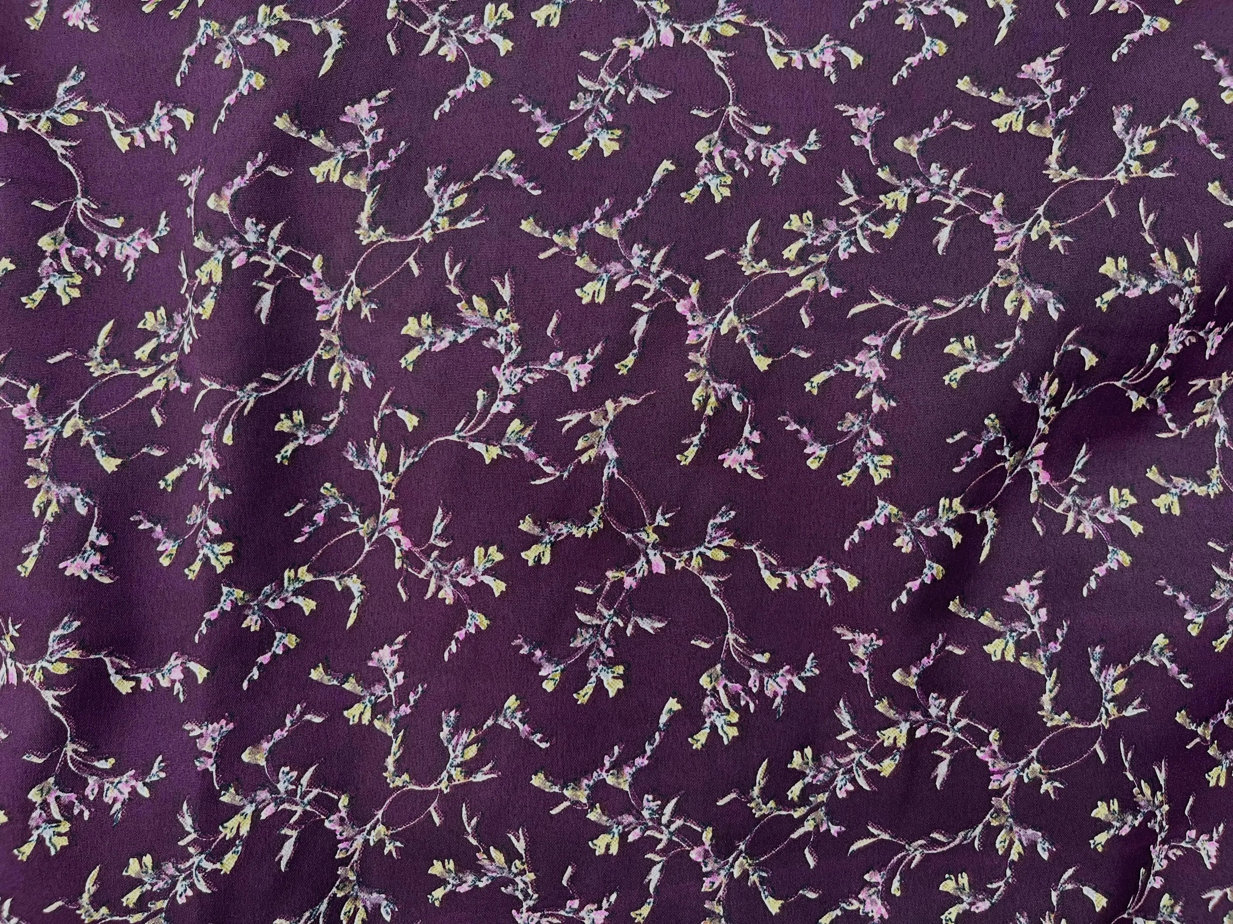 Vine - Clearance Printed Crepe Fabric