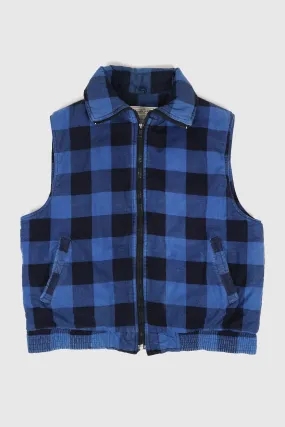 Vintage Blue Plaid Vest