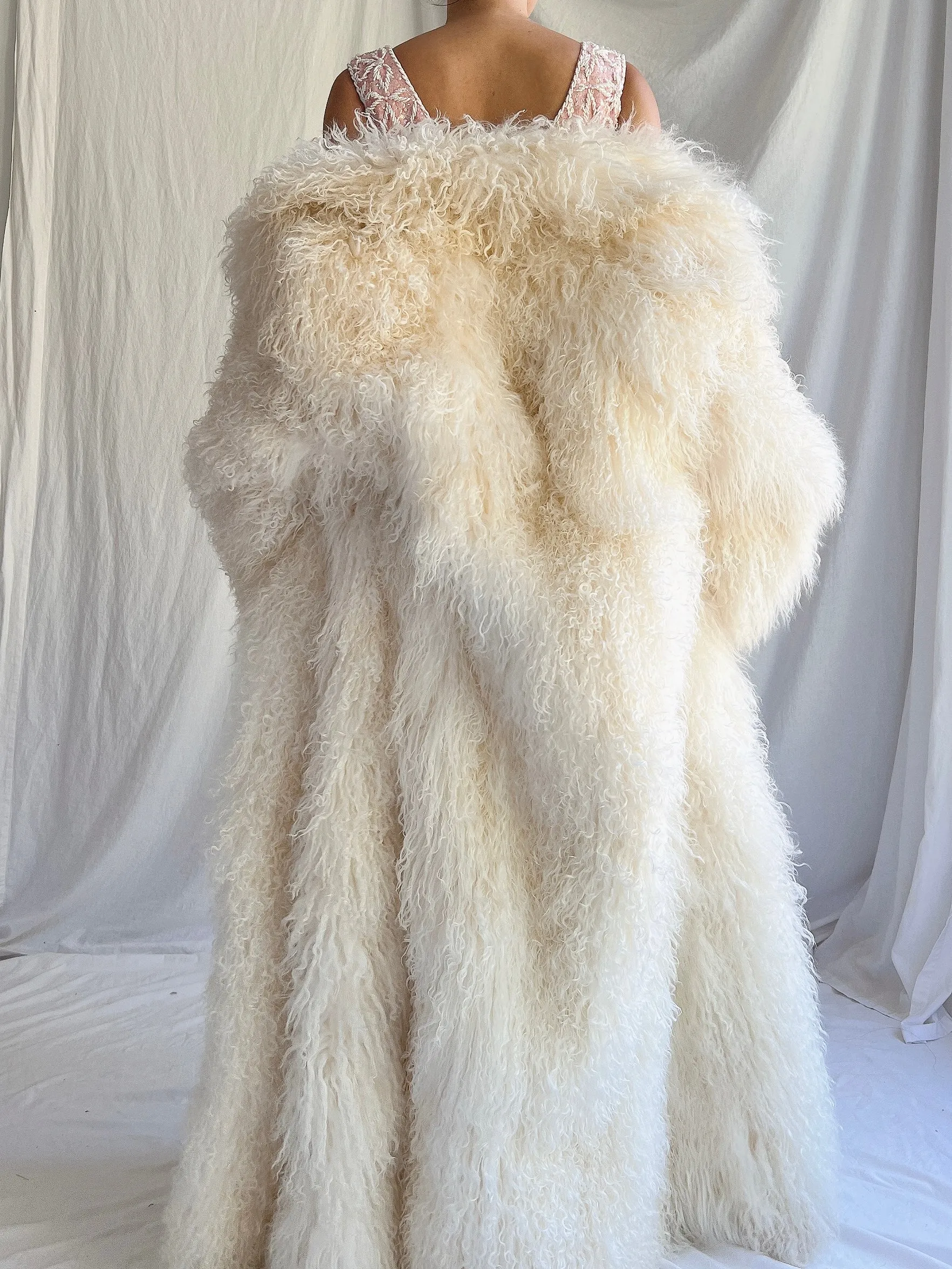 Vintage Mongolian Fur Coat - M