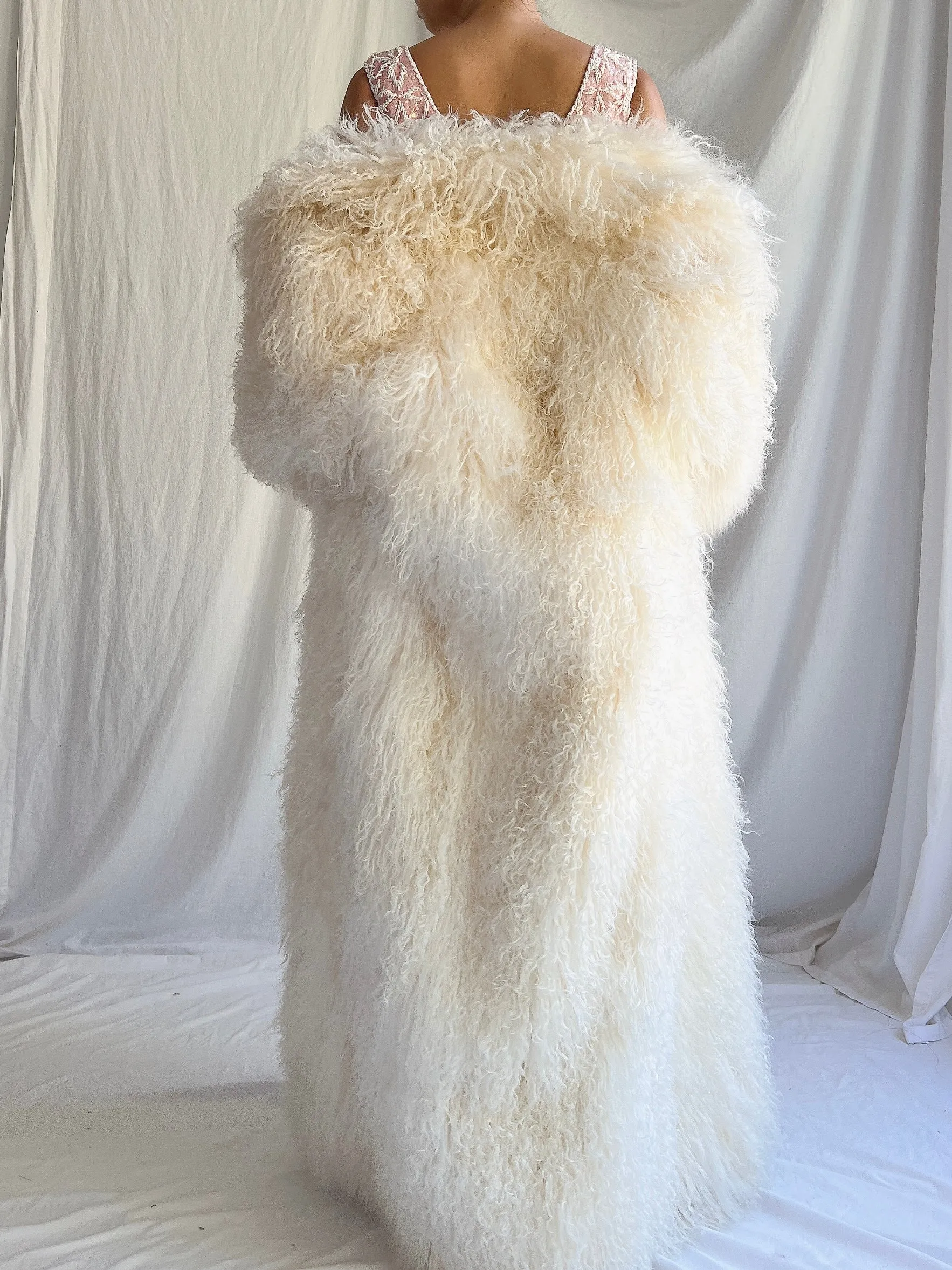 Vintage Mongolian Fur Coat - M