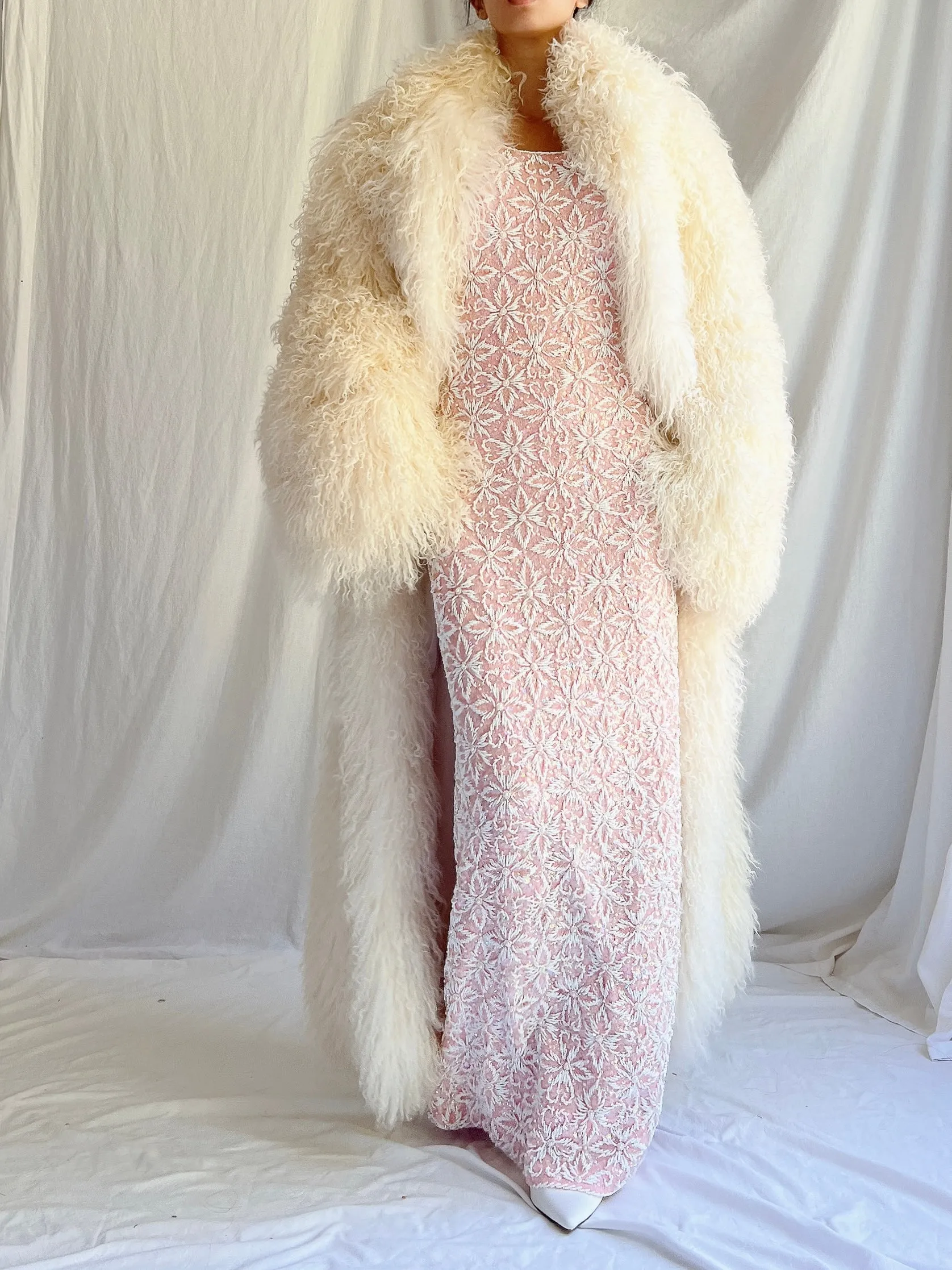 Vintage Mongolian Fur Coat - M